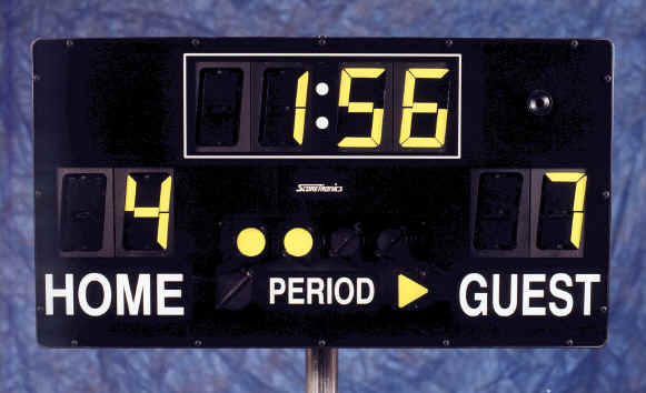 Portable scoreboard for football, basketball, soccer, lacrosse, wrestling, hockey